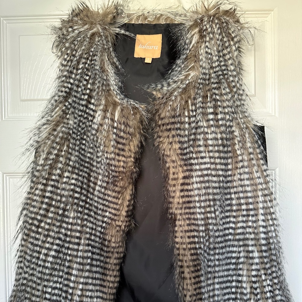 Beautiful Faux fur animal print vest